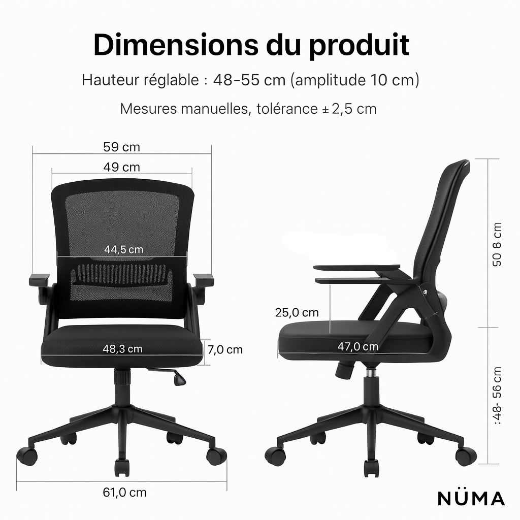 Sélène –  Chaise de bureau ergonomique